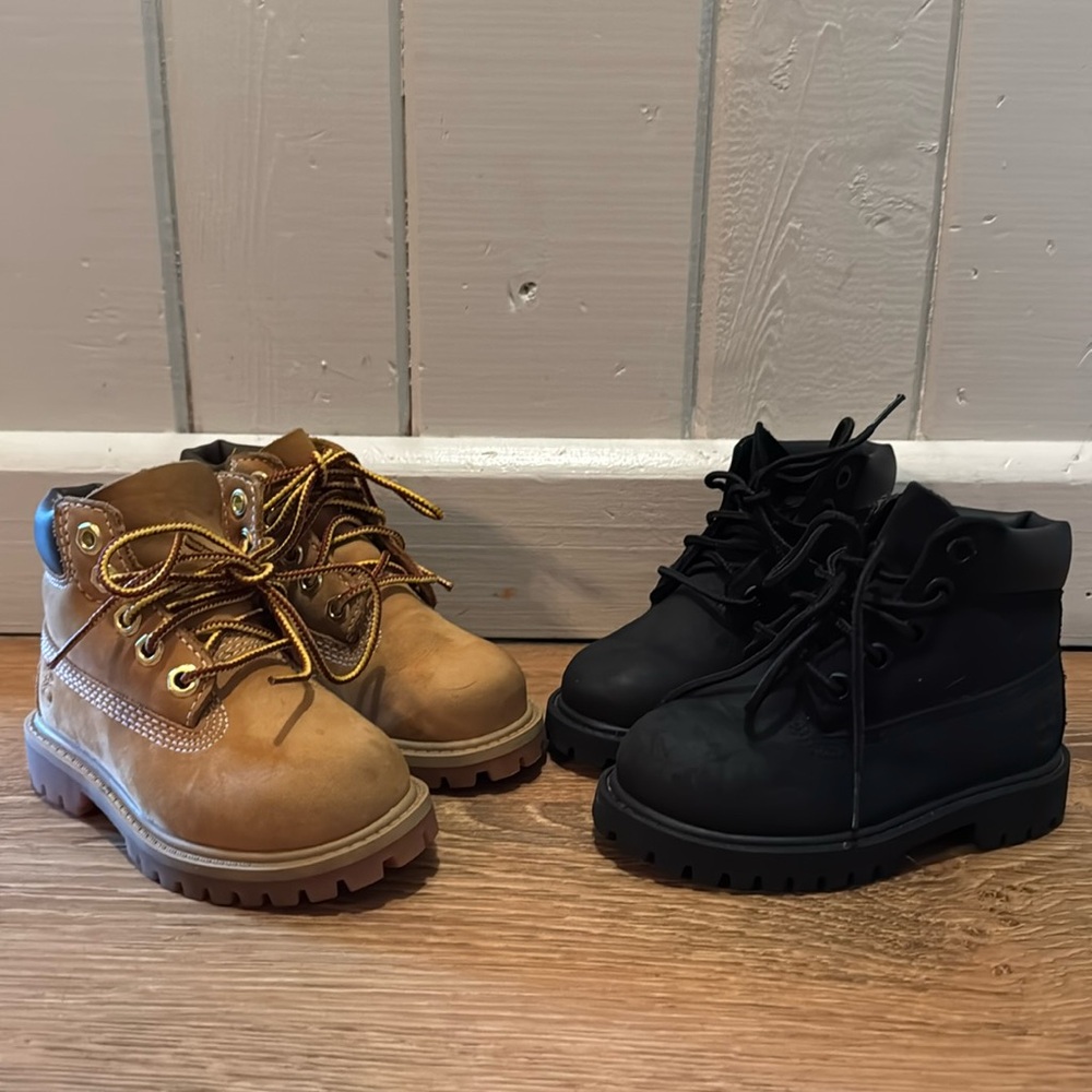 (2) pairs Timberland Toddler size 6 boots